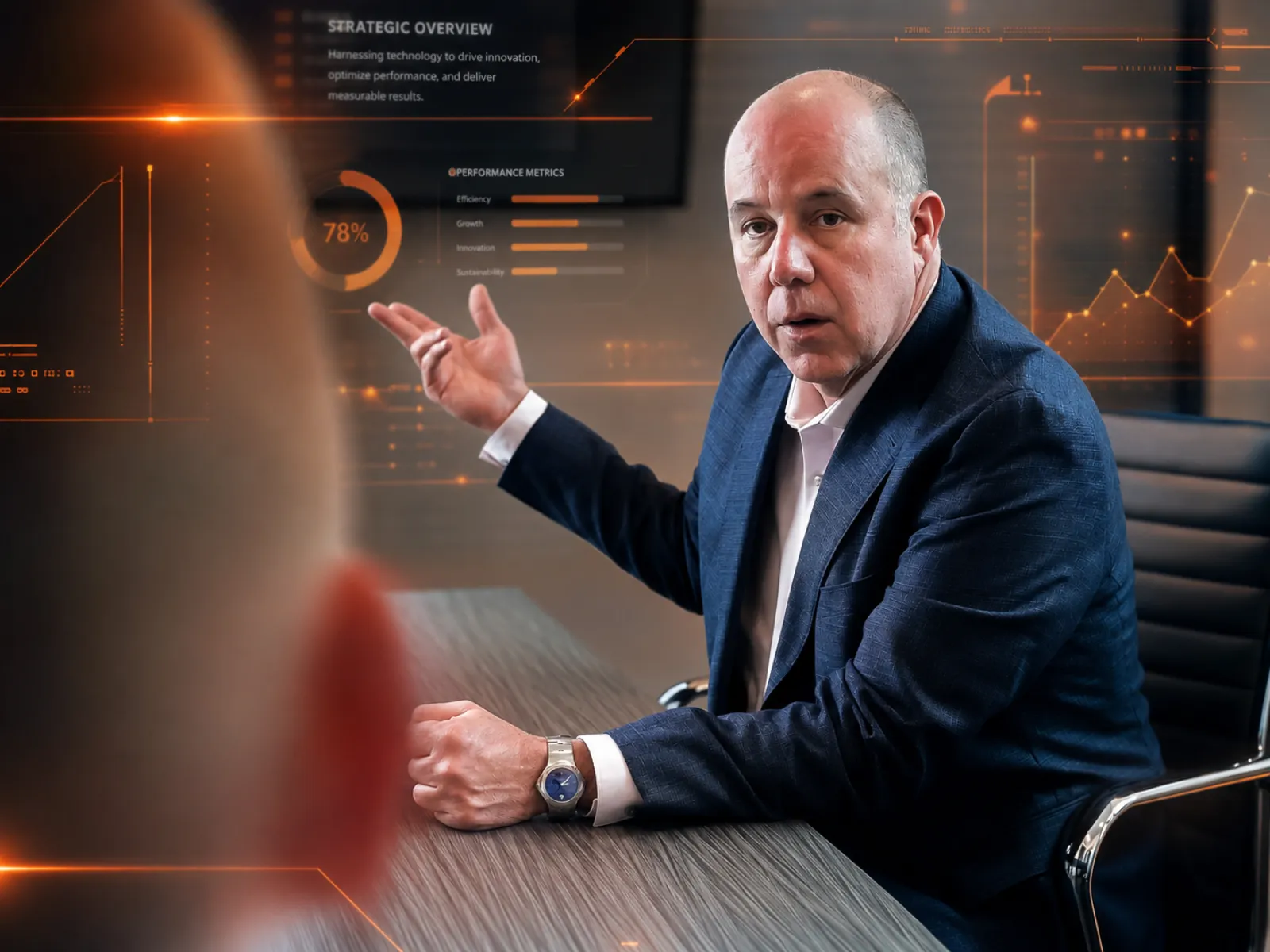 An Aligned Technology Partners advisor walking through a performance and risk assessment readout