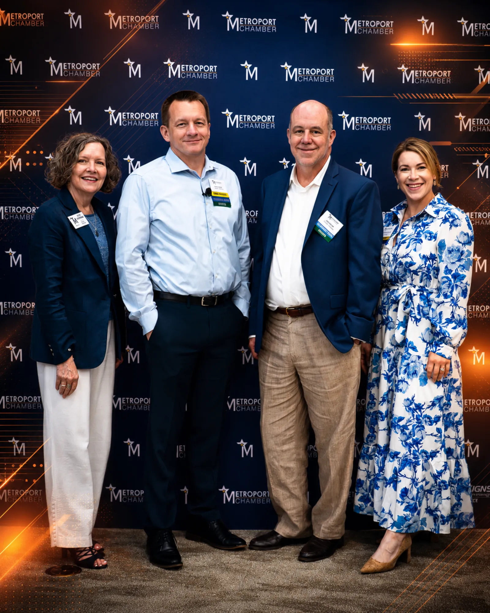 Aligned Technology Partners leadership at a Metroport Chamber business event in the DFW metroplex